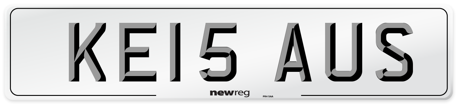 KE15 AUS Number Plate from New Reg